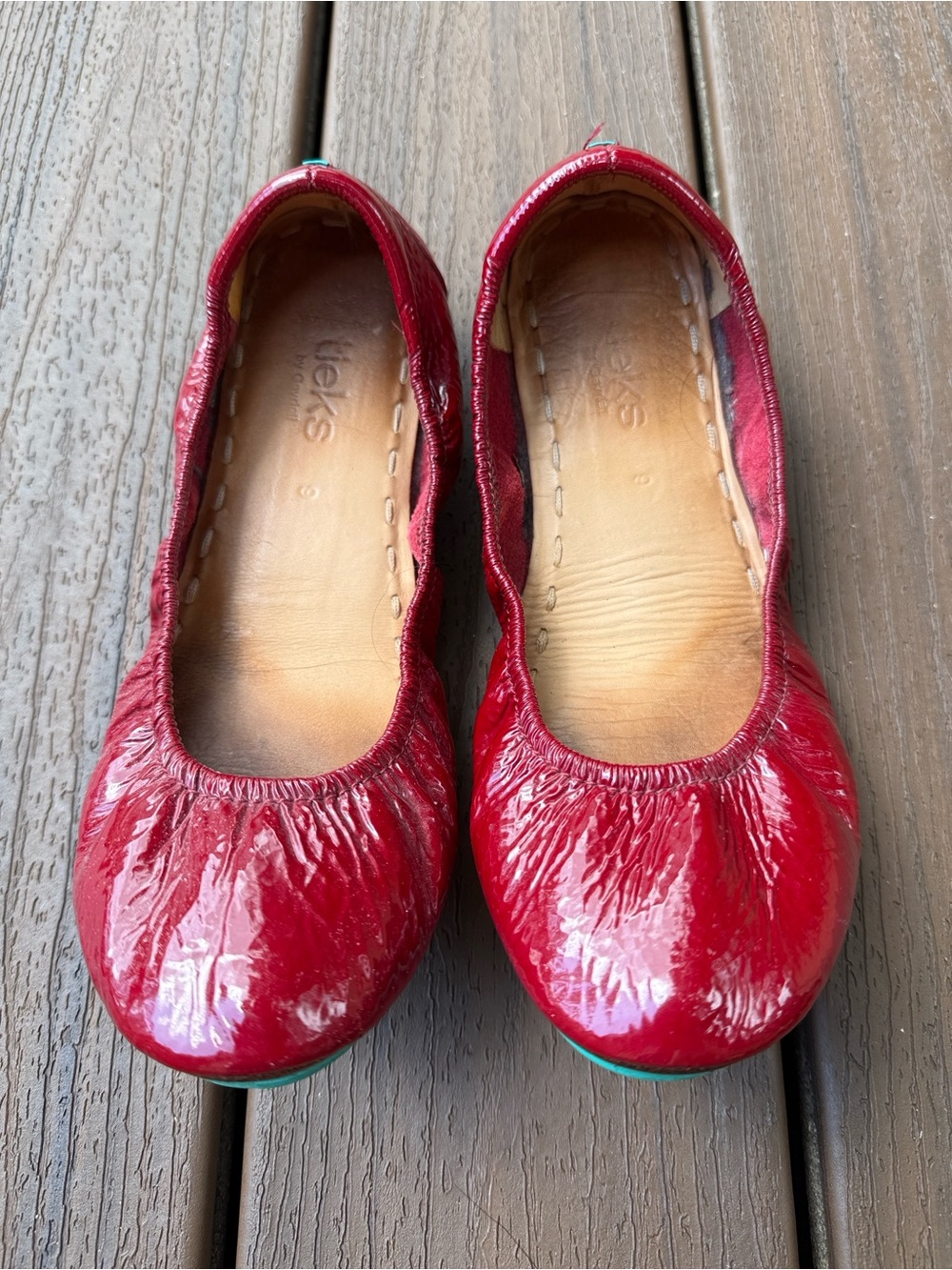 Tieks Red Patent Ballet Flats